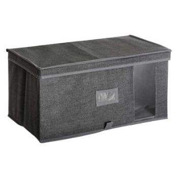 Cutie depozitare, cu capac, 50x30x25 cm, gri, Five - 3560239685739