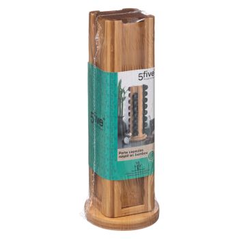 Suport 32 capsule Nespresso, bambus, 10x29 cm, Five - 3560238664100
