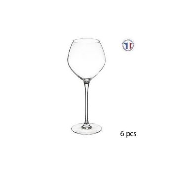 Set 6 pahare vin, sticlă, 360 ml, Volto, Secret de Gourmet - 3560239715870