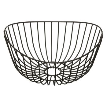 Coş fructe curbat, metal, negru, 27x14 cm, Five - 3560239722052