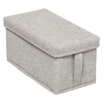 Cutie depozitare, cu capac, 15x31x15 cm, gri deschis, Five - 3560237598529
