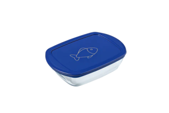 Vas dreptunghiular, cu capac, sticlă termorezistentă, 1.2 l, 23x15x7 cm, Cook&Store, Pyrex - 3426470297592