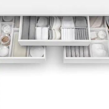 organizator pentru sertar plastic alb 49 5 x 10 cm rayen 8412955063108