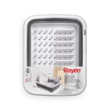 uscator vase pliabil negru alb plastic rayen 8412955301323