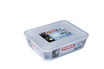 vas termo dreptunghiular din sticla cook freeze cu capac din plastic 1 5 l pyrex 3137610000711