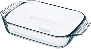 Vas dreptunghiular, sticlă termorezistentă, 3.8 l, ‎39x25x6.8 cm, Irresistible, Pyrex - 3426470268615       