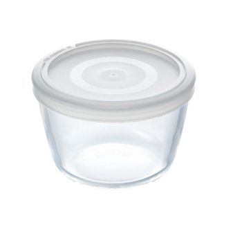 vas rotund cu capac cook freeze sticla termorezistenta alb 1 1 litri pyrex 3426470283519
