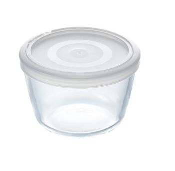 vas rotund cu capac cook freeze sticla termorezistenta alb 1 6 litri pyrex 3426470283526