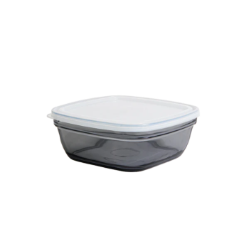 Caserolă pătrată, gri, cu capac, sticlă, 1.15 l, FreshBox Carre, Duralex - 3550190403510