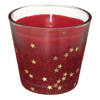 Lumânare decorativă cu suport de sticlă, roșu, Atmosphera - 3560231603298