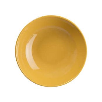 Farfurie rotundă adâncă, ceramică, 22 cm, galben, Colorama, Secret de Gourmet - 3560233843913