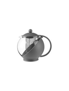 Ceainic cu infuzor, gri, sticlă+inox, 1.25 l, Secret de Gourmet - 3560237221809
