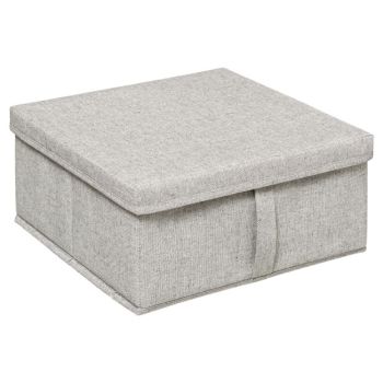Cutie depozitare, cu capac, 15x31x31 cm, gri deschis, Five - 3560237598536
