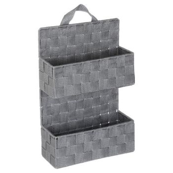 etajera cu 2 nivele polipropilena gri 37 x 25 x 9 cm five 3560239274193