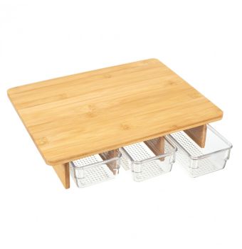 tocator cu 3 compartimente bambus plastic cook concept 3664944296539