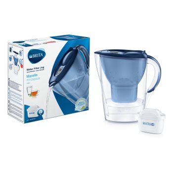 Cană filtrantă + cartuș filtrant Maxtra+, plastic, albastru, 2.4L, Marella, Brita - 4006387104979
