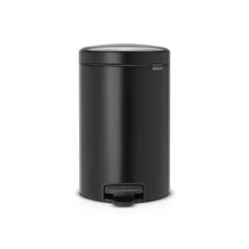 cos de gunoi cu pedala matt black new icon inox negru 12 litri brabantia 8710755113741