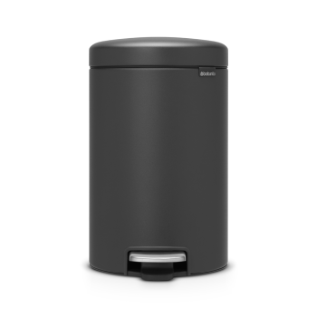 cos de gunoi cu pedala newicon 12l gri metalic 8710755113802