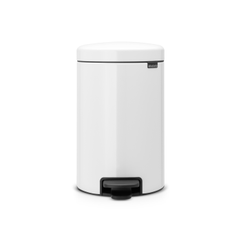 cos de gunoi cu pedala newicon 12l alb 8710755113864