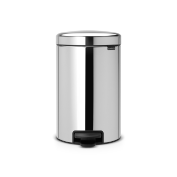 cos de gunoi cu pedala newicon 12l brilliant steel 8710755113888