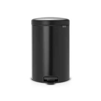 cos de gunoi cu pedala newicon 20l matt negru 8710755114106