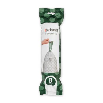 Saci de gunoi, cod R, 10 bucăţi, 36 l, Brabantia - 8710755115622 50224