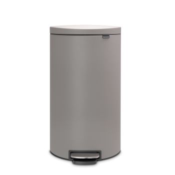Coş de gunoi cu pedală, gri, inox, 30 l, Flatback, Brabantia - 8710755119569  49796