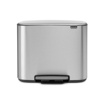 cos gunoi bo cu pedala inox argintiu 3 x 11 litri brabantia 8710755121128