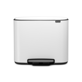 cos gunoi bo cu pedala pentru colectarea selectiva a deseurilor inox alb 11 23 litri brabantia 8710755121142