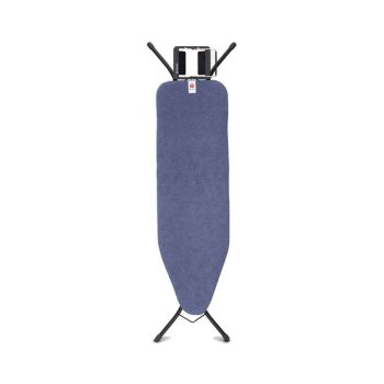 Masă de călcat B cu suport pentru fier de călcat, oţel/bumbac, albastru, 124x38 cm, Brabantia - 8710755134265 49414