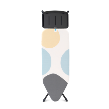 masa calcat tip c cu suport pentru statia de aburi husa perfect flow otel bumbac multicolor spring bubbles 134708