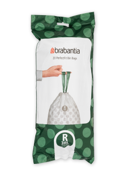 Saci de gunoi, cod R, 20 bucăţi, 36 l, Brabantia - 8710755138508  48954