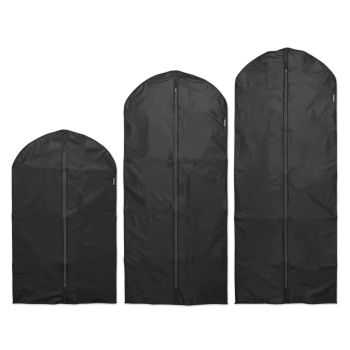 Set 3 huse cu fermoar pentru haine, negru, PEVA, 150/135/100x60 cm, Brabantia - 8710755149580        49880