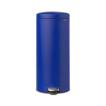 cos de gunoi cu pedala albastru inox 30l newicon brabantia 8710755207945