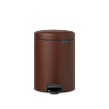 cos de gunoi cu pedala maro aramiu inox 5 l newicon brabantia 8710755208546