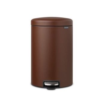 cos de gunoi cu pedala maro aramiu inox 20l newicon brabantia 8710755208584