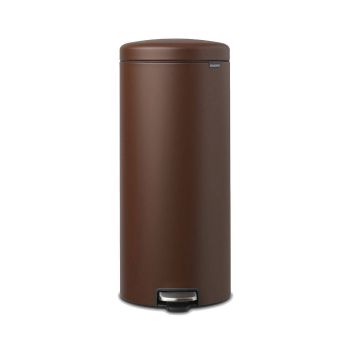 cos de gunoi cu pedala maro aramiu inox 30l newicon brabantia 8710755208607