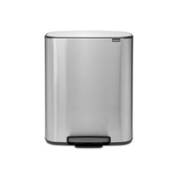 cos gunoi bo cu pedala inox argintiu 2 x 30 litri brabantia 8710755211461