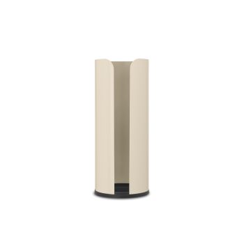 Suport role rezervă hârtie igienică, inox+plastic, bej soft, 13.2x13.2x32.1 cm, ReNew, Brabantia - 8710755223266         50063