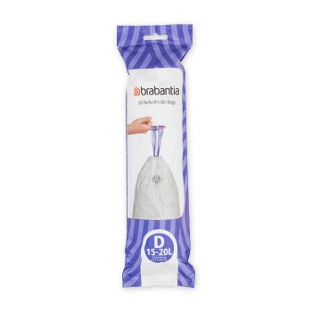 Saci de gunoi, cod D, 20 bucăţi, 15-20 l, Brabantia - 8710755246760  50209