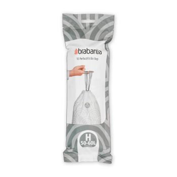 Saci de gunoi, cod H, 10 bucăţi, 50-60 l, Brabantia - 8710755246784 50220