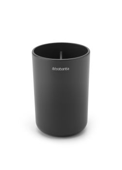 Pahar igienă dentară, plastic, gri închis, 7.6x7.6x11 cm, ReNew, Brabantia - 8710755280283 47113