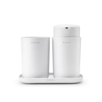 set 3 accesorii baie renew plastic alb 16 8 x 14 8 x 9 7 cm brabantia 8710755280382
