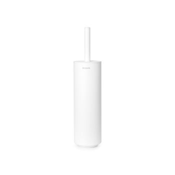 perie toaleta cu suport inox ranforsat cu minerale silicon alb mindset 8710755303029