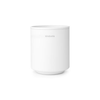 Pahar igienă dentară, inox+plastic, alb, 9.4x8.1x8.1 cm, MindSet, Brabantia - 8710755303265        50119