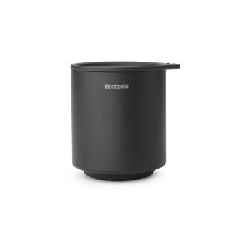 Recipient depozitare baie, negru, metal, 9.5x8x9.5 cm, MindSet, Brabantia - 8710755303289        50145