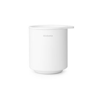 Recipient depozitare baie, alb, metal, 9.5x8x9.5 cm, MindSet, Brabantia - 8710755303302         50138