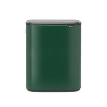 Coş de gunoi cu soft touch, verde închis, inox, 60 l,  Bo Touch, Brabantia - 8710755304248         50172