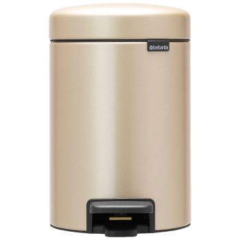 Coş de gunoi cu pedală, bej auriu, inox, 3 l, NewIcon, Brabantia - 8710755304408