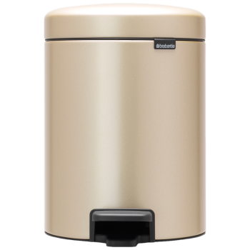 Coş de gunoi cu pedală, bej auriu, inox, 5 l, NewIcon, Brabantia - 8710755304422
